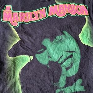 Marilyn Manson DIY Slit Tee Lg